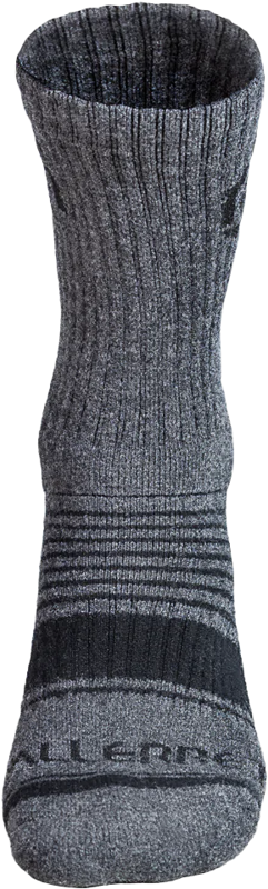 VALLERRET Merino Wool Crew Sock - Grey Winter (size 36-40)