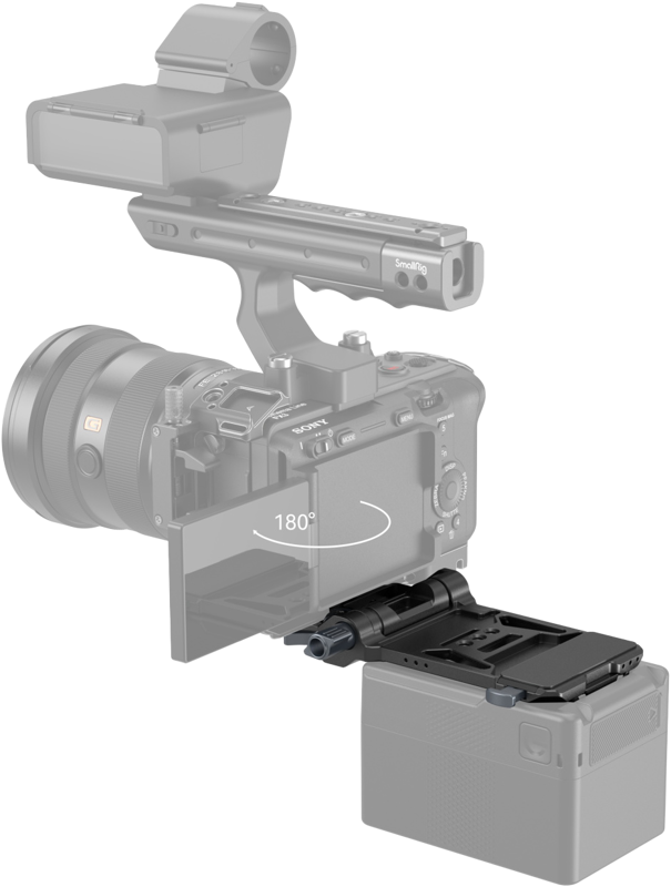 all-in-one mounting solution for V-mount batteries.