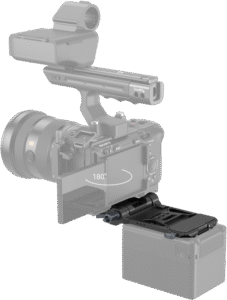 all-in-one mounting solution for V-mount batteries.