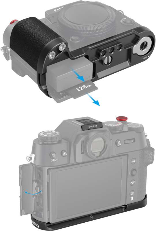 SMALLRIG 4783B Silicone L-Shape Handle for Fujifilm X-T50 Black