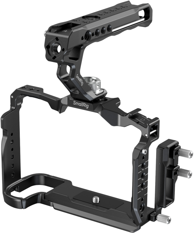 and a top handle. Designed to provide enhanced handheld shooting