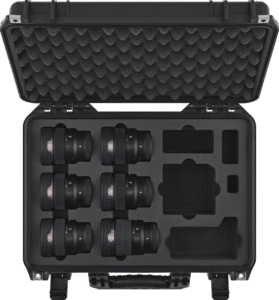 and a lens station in a hardcase that helps protect your gear.
