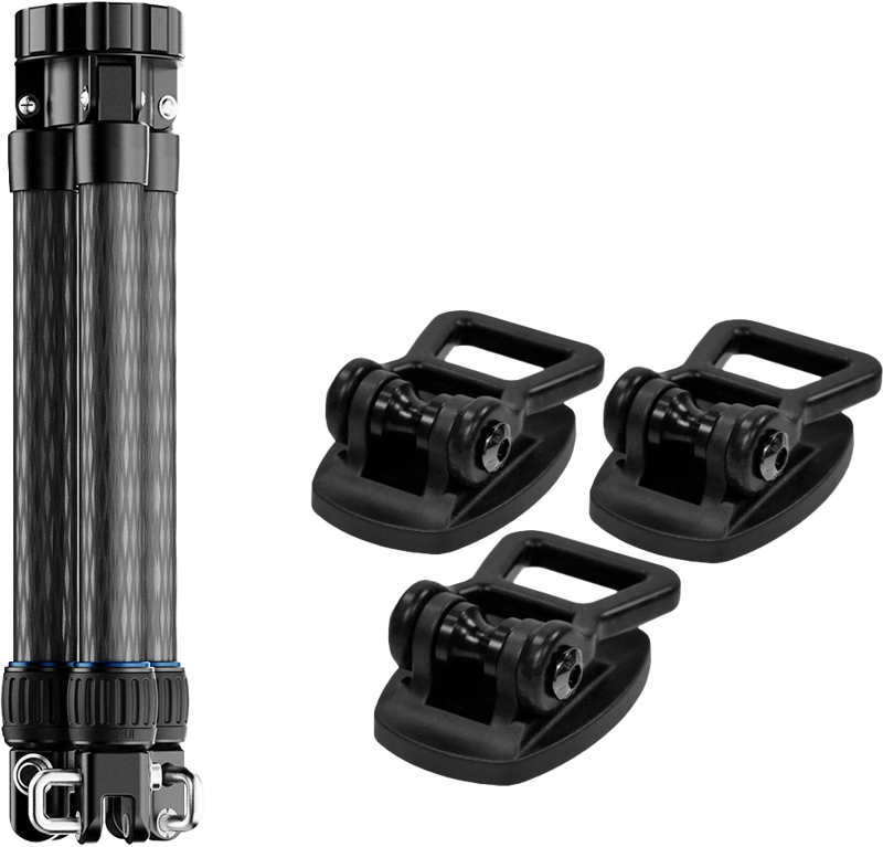 SVS- or SQ-tripod quickly and precisely with this Mid-Level Spreader from Sirui. The spreader features a telescoping design that allows you to set the tripod leg angle and footprint for rapid setup
