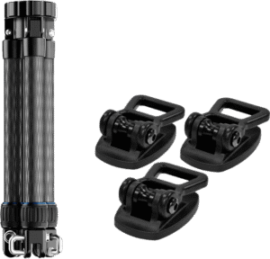 SVS- or SQ-tripod quickly and precisely with this Mid-Level Spreader from Sirui. The spreader features a telescoping design that allows you to set the tripod leg angle and footprint for rapid setup