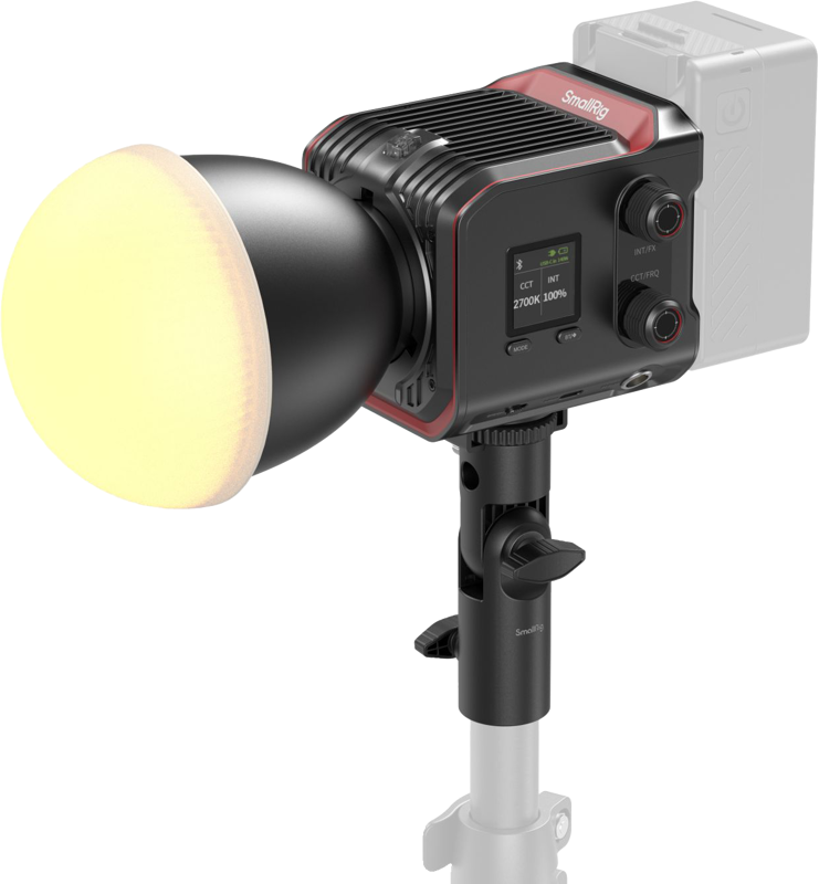 and an efficient cooling system independently developed by SmallRig. The palm-sized RC 100B COB LED video light is only one-third the size of a traditional COB LED video light and weighing just 700g