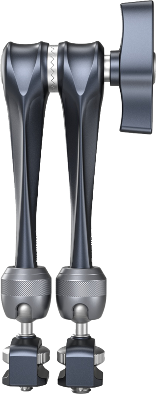 features 1/4"-20 screws and stretchable pins at one end