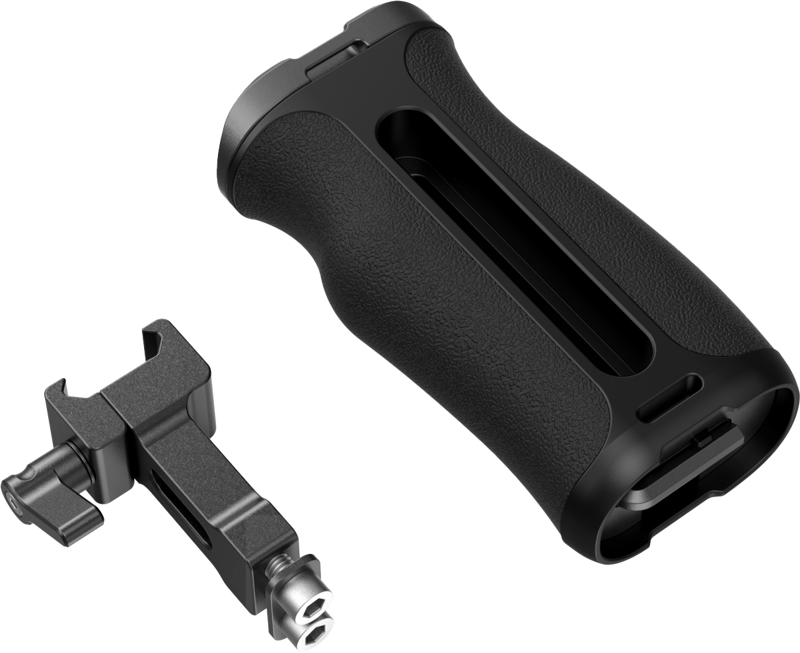 the handle can be swiftly mounted on the side of a cage with built-in NATO rails.