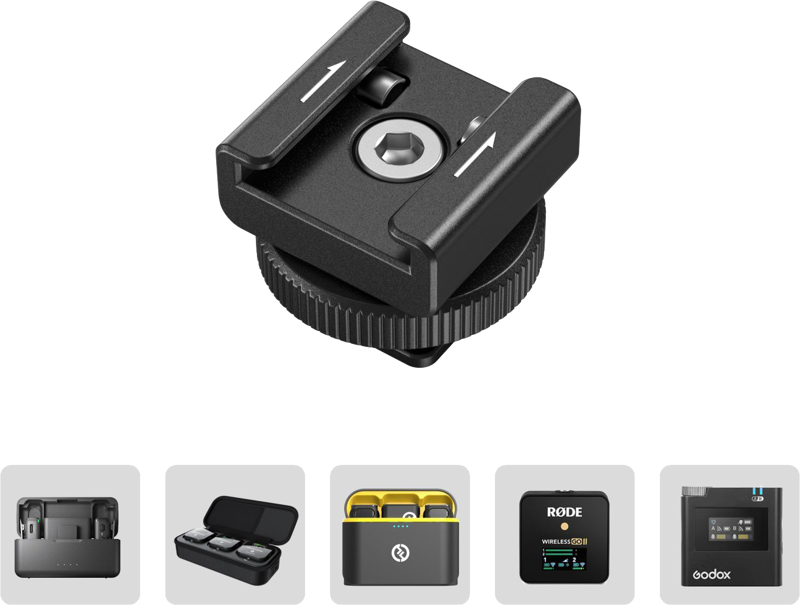 SMALLRIG 4822 Wireless Microphone Support with Cold Shoe Mount