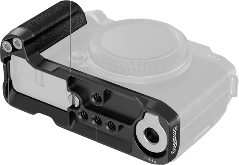 SMALLRIG 4876 L-Shape Mount Plate with Silicone Handle for FUJIFILM X-M5 Black