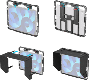 offering protection without blocking ports or buttons.