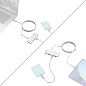 and files on mobile devices while on the go. Featuring a 65W PD interface