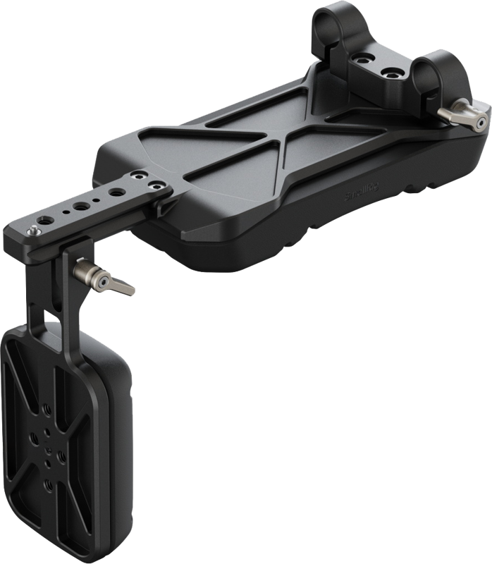 both of which can be securely attached to dual 15mm rods using one knob