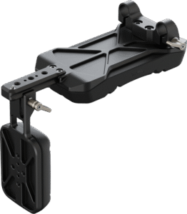 both of which can be securely attached to dual 15mm rods using one knob