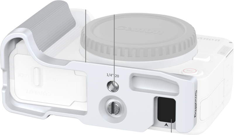 SMALLRIG 5430 L-Shaped Mount Plate with Handle for Canon EOS R50 V White