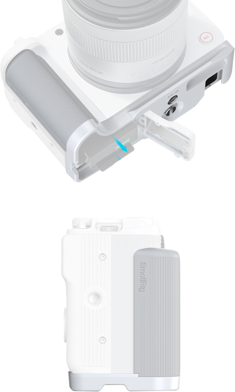 SMALLRIG 5430 L-Shaped Mount Plate with Handle for Canon EOS R50 V White