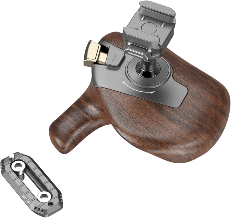 SMALLRIG 5161 ImageGrip Series Wooden Handle with NATO Clamp (Left Side)