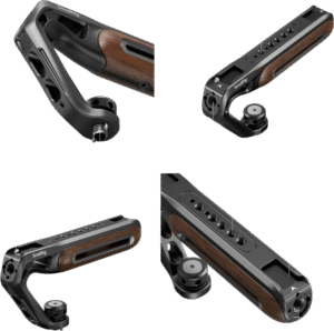 SMALLRIG 5252 Wooden Top Handle with 1/4''-20 and ARRI 3/8''-16 Locating Screw