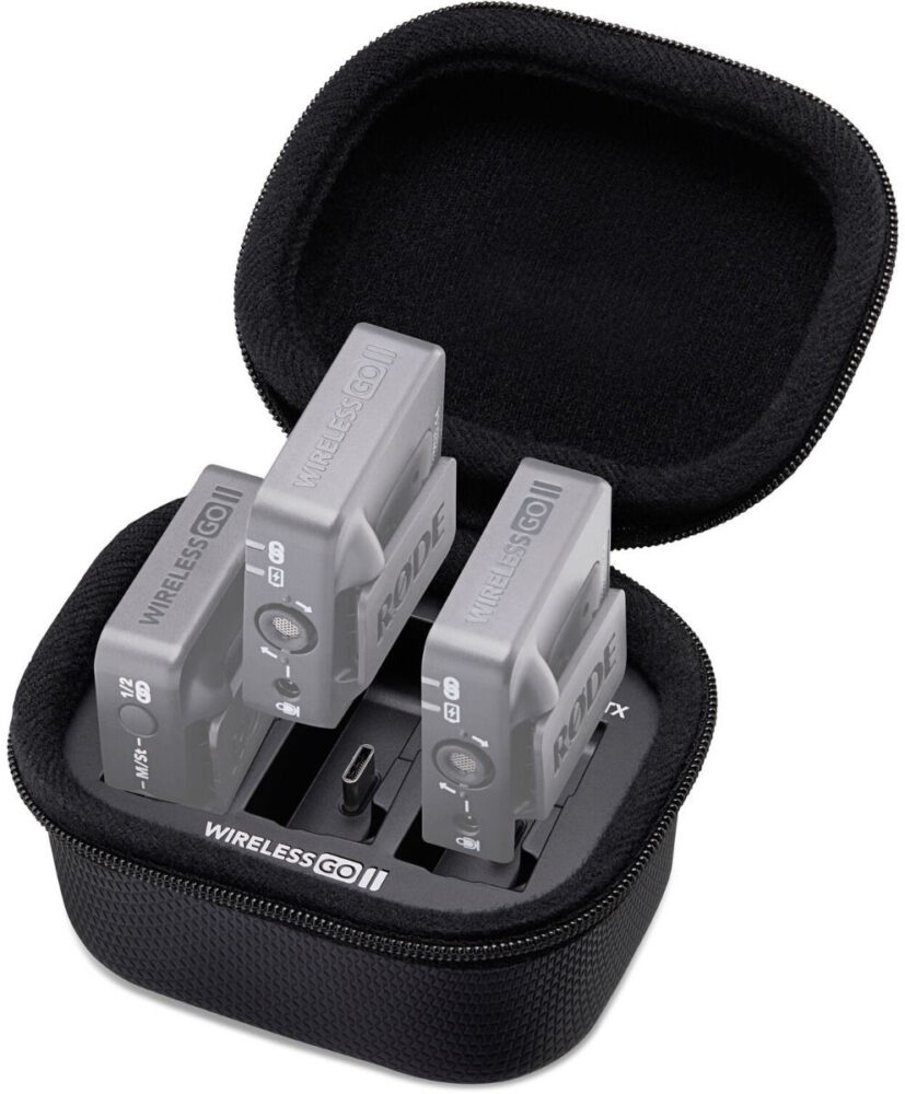 <li>Fits two transmitters and a receiver</li>