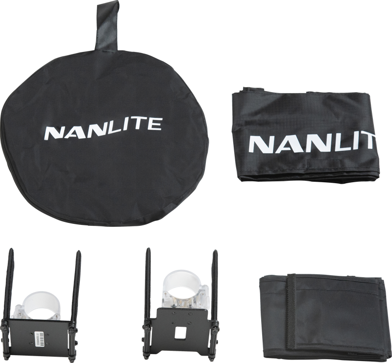 NANLITE Barndoor with eggcrate for Pavotube II 30C