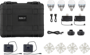 Kit NANLITE Pavotube T8-7X-4 Light kit  & Pavobulb 10C 4 Bulb kit