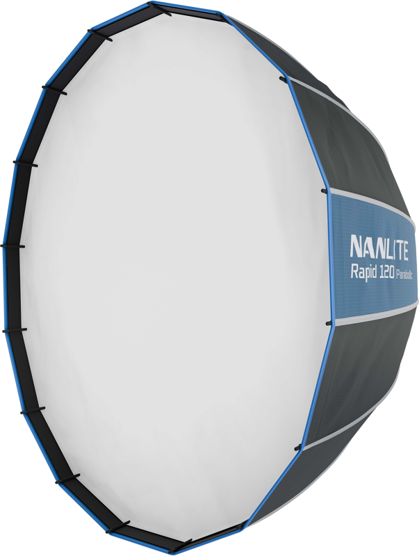 The Nanlite Rapid Parabolic Softbox features an improved mounting system with an intuitive latch design for faster