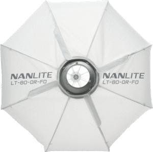 making it an ideal ambient light modifier for booming overhead. Covered entirely in white