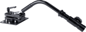 or to any similar support with an industry-standard 5/8" receiver or junior pin 3/8" receiver. The ball head and gooseneck provide placement options not available with a standard yoke.