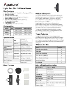 APUTURE Light Box 30x120
