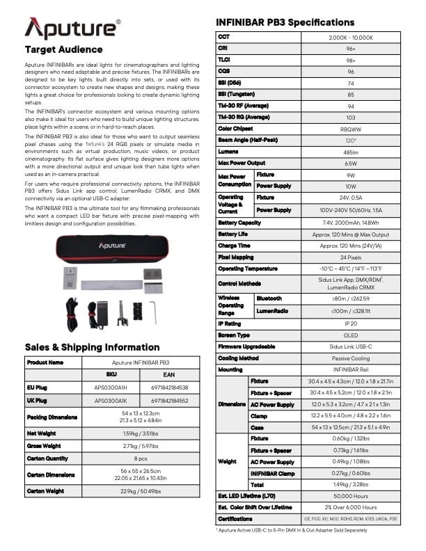 APUTURE Infinibar PB3 (30cm)