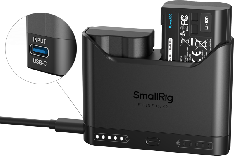 SMALLRIG 5486 Turbo Charging Kit for EN-EL15c Camera Batteries