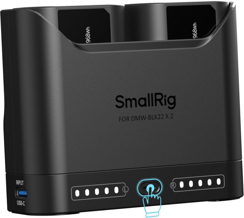 SMALLRIG 5487 Turbo Charging Kit for DMW-BLK22 Camera Batteries - MediaGear