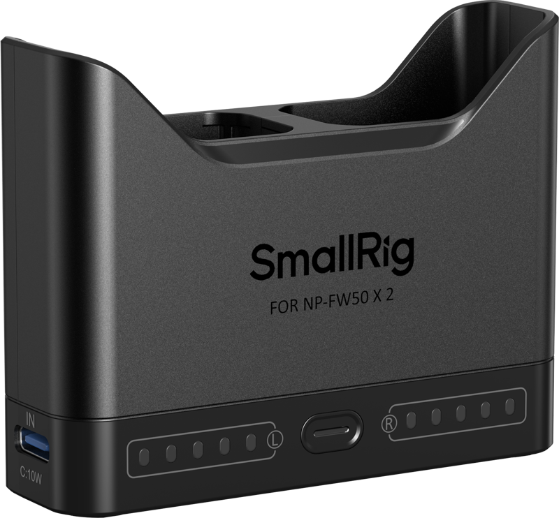 Guarantees full compatibility with Sony NP-FZ100 batteries and is capable of charging both original and third-party batteries. The charger’s dual-slot design allows for simultaneous charging of two batteries or single-battery charging