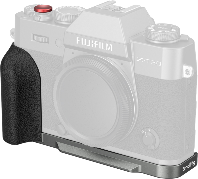 SMALLRIG 5665 L-Shaped Mount Plate w Silicone Handle for FUJIFILM X-T30 / T30 II / T30 III Charcoal
