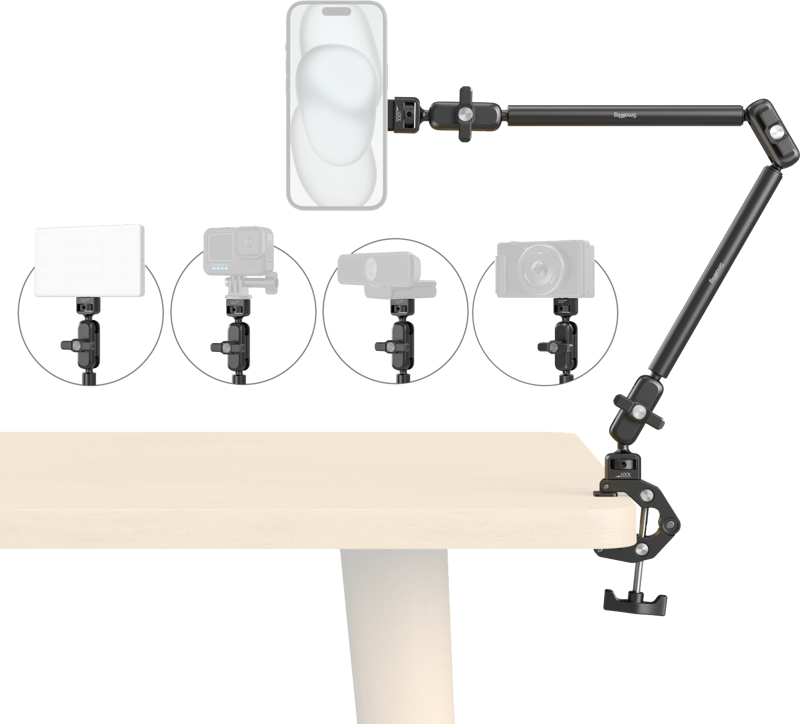 SMALLRIG 5626 Desktop Magic Arm with Crab-Shaped Clamp Kit (MagSafe-Compatible Edition)