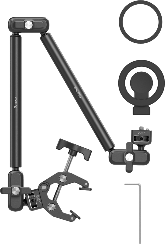 SMALLRIG 5626 Desktop Magic Arm with Crab-Shaped Clamp Kit (MagSafe-Compatible Edition)