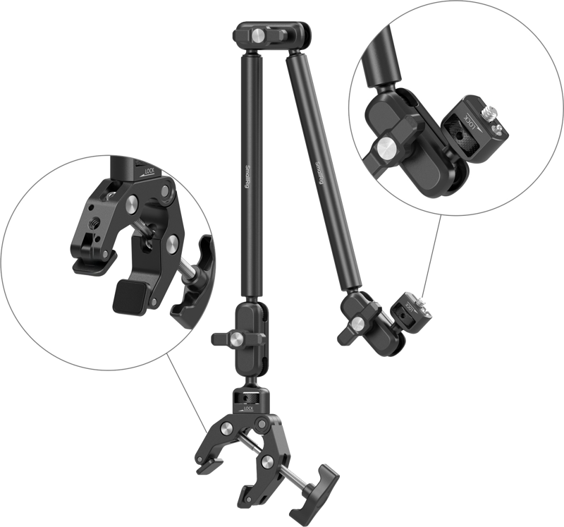 SMALLRIG 5626 Desktop Magic Arm with Crab-Shaped Clamp Kit (MagSafe-Compatible Edition)