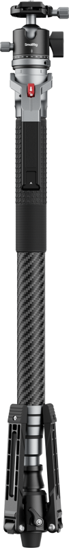 while its head base is equipped with a double-ended spigot with 1/4"-20 and 3/8"-16 male threads