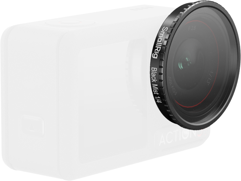 SMALLRIG 5836 Attachable 1/4 Effect Black Mist Filter for DJI Osmo Action 5 Pro / 4