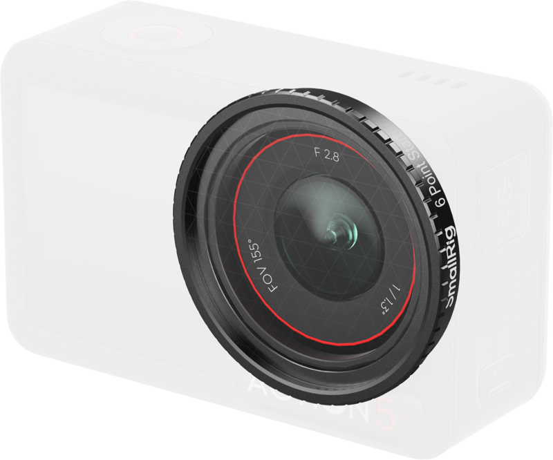 Specifically designed for the DJI Osmo Action 5 Pro / 4. Its precision-etched grid of fine lines (6 lines) diffracts light