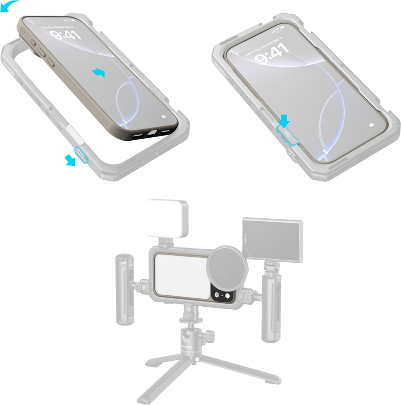 SMALLRIG 5794 FilMov Lightweight Photography Bumper Case for iPhone 17 Pro Max (Gray)