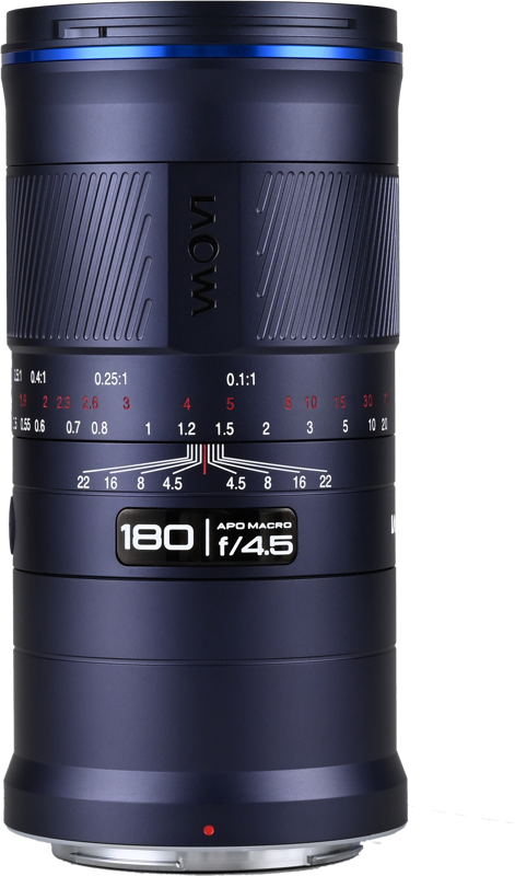 The Laowa 180mm f/4.5 1.5X Ultra Macro APO blends true telephoto reach with high-magnification macro in a body that’s compact enough for field work. Its 180mm focal length gives you generous working distance for insects
