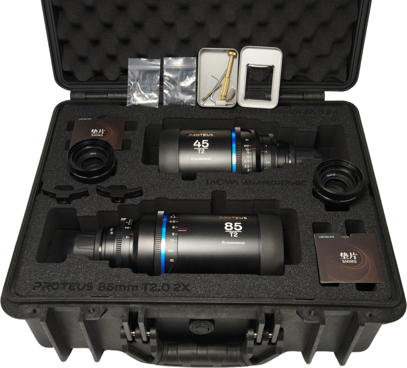LAOWA Proteus 2X Anamorphic 2-Lens Bundle Set B (45mm, 85mm) - Blue - Arri PL/Canon EF