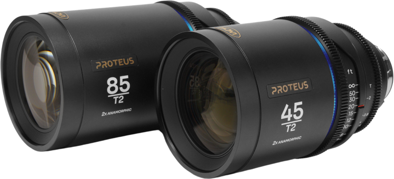 LAOWA Proteus 2xAnamorphic 2-Lens Bundle Set B (45mm, 85mm) - Blue - Arri PL/Canon EF (feet)