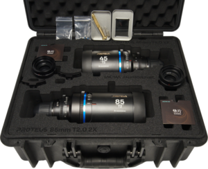 LAOWA Proteus 2xAnamorphic 2-Lens Bundle Set B (45mm, 85mm) - Blue - Arri PL/Canon EF (feet)