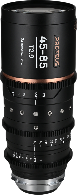 the lens delivers a genuine 2X anamorphic squeeze