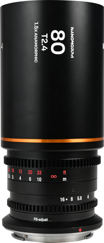 LAOWA Nanomorph 80mm T2.4 1.5X S35 (Amber) - Canon RF