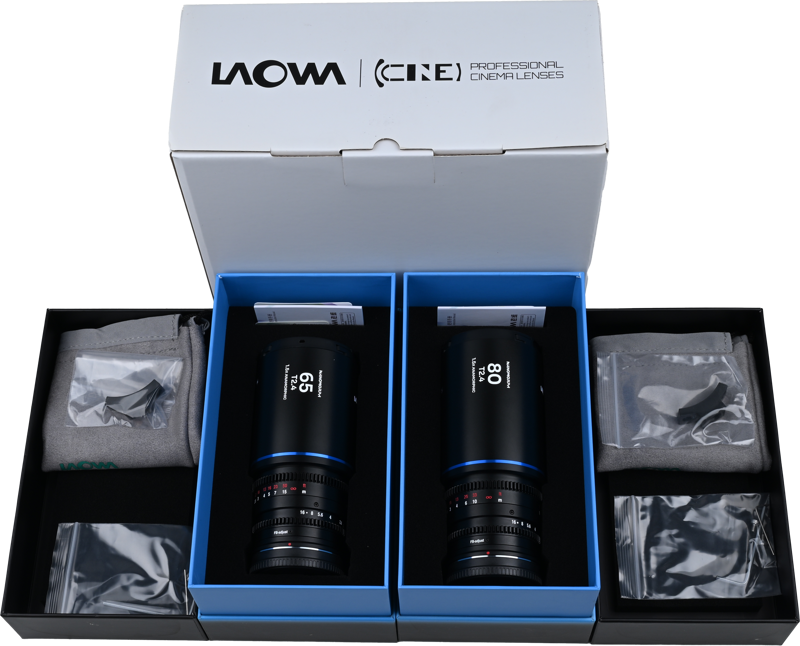 LAOWA Nanomorph S35 Prime 2-Lens Bundle (65mm,80mm) (Blue) - Fuji X