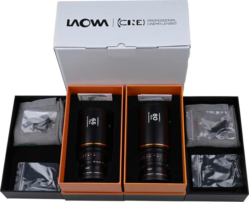 LAOWA Nanomorph S35 Prime2-Lens Bundle (65mm,80mm) (Amber) - Nikon Z