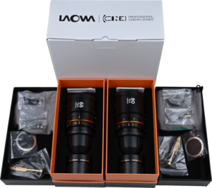LAOWA Nanomorph S35 Prime 2-Lens Bundle (65mm,80mm) (Amber) - Arri PL/Canon EF