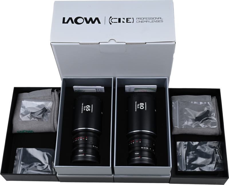 LAOWA Nanomorph S35 Prime 2-Lens Bundle (65mm,80mm) (Silver) - Sony E